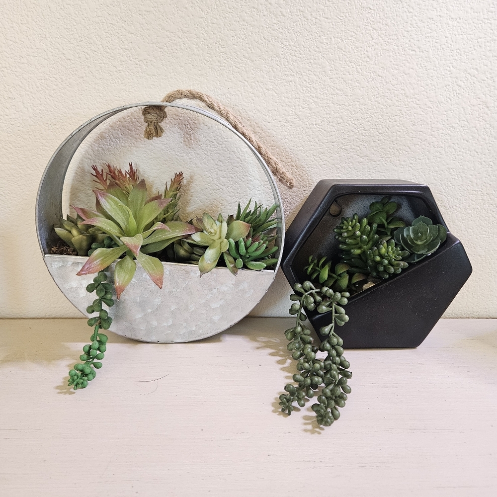Decorative Succulent Wall Planters Faux Plants